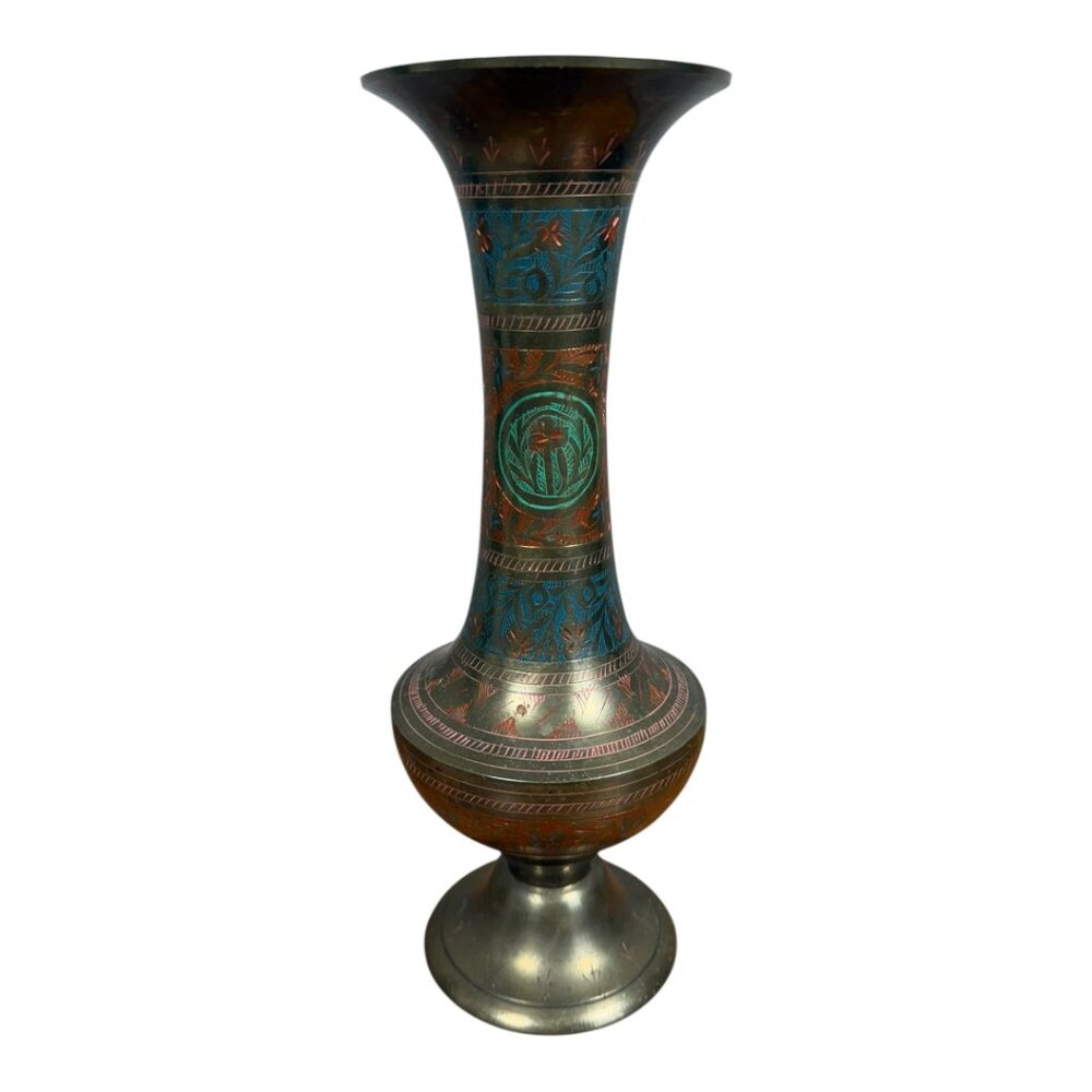 Painted Brass Vase‎